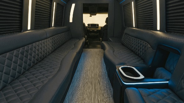 Interior of Santa Clara Party Bus Company's 20 Passenger Party Bus in Santa Clara