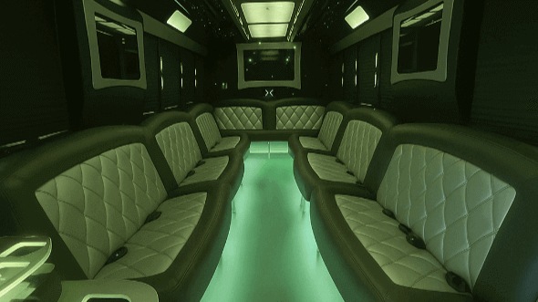 Interior of Cupertino Party Bus Company's 25 Passenger Party Bus in Cupertino