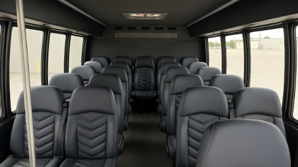 Interior of Santa Clara Party Bus Company's 30 Passenger Minibus in Santa Clara