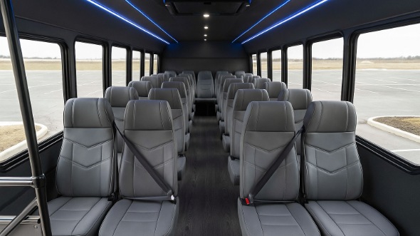 Interior of Santa Clara Party Bus Company's 35 Passenger Minibus in Santa Clara