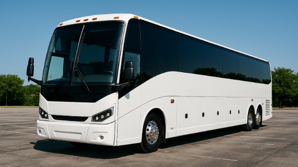 Exterior of Santa Clara Party Bus Company's 47 Passenger Charter Bus in Santa Clara