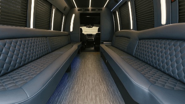 50 Passenger Party Bus Interior