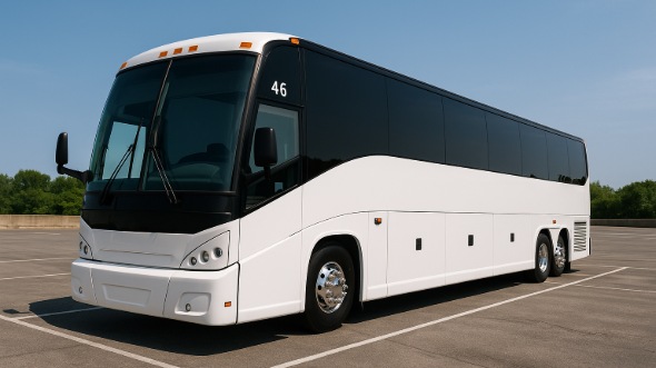 Exterior of Palo Alto Party Bus Company's 50 Passenger Party Bus in Palo Alto