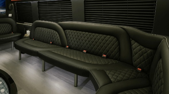 Santa Clara 18 passenger party bus interior