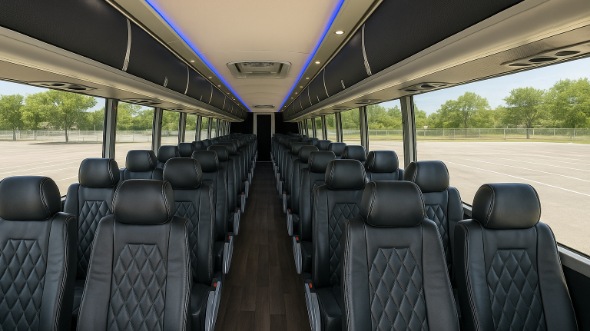santa clara 54 passenger charter bus interior