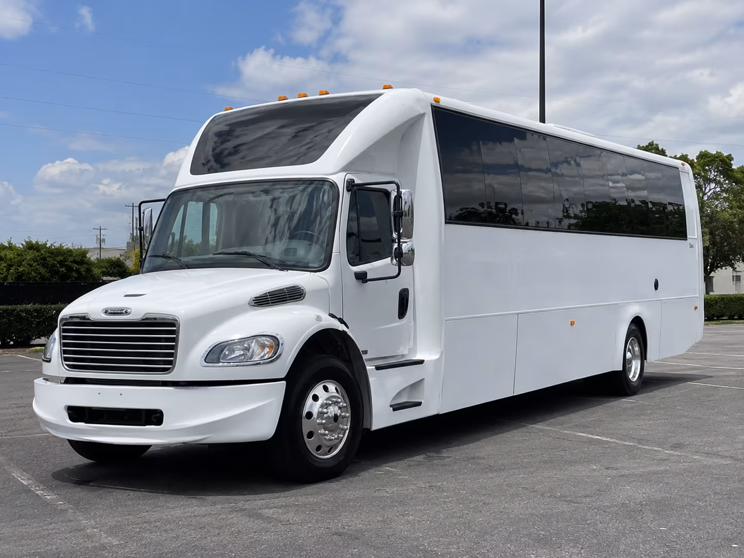 Passenger seating aboard a party bus rental serving Santa Clara