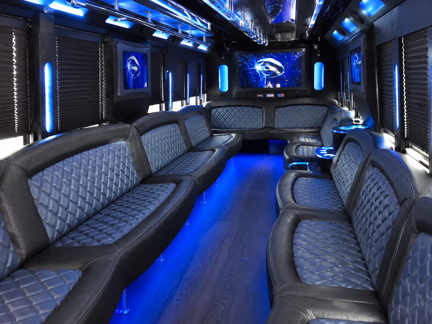 Santa Clara Bachelor & Bachelorette Transportation party bus exterior