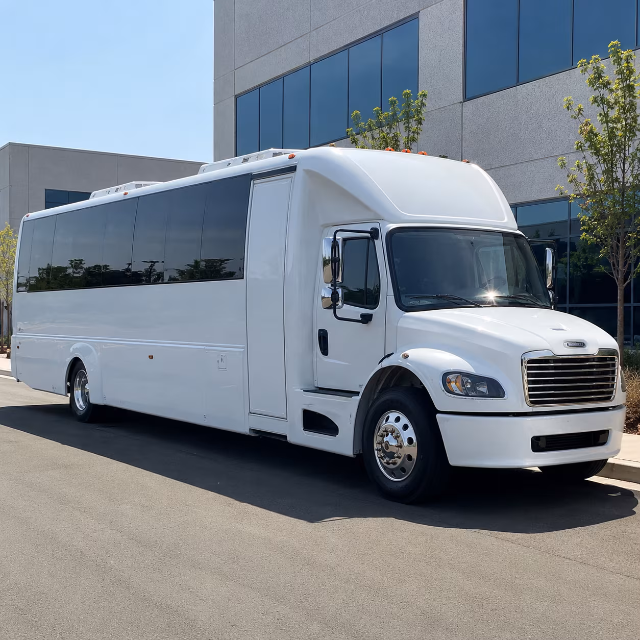 Santa Clara Private Event Transportation party bus exterior
