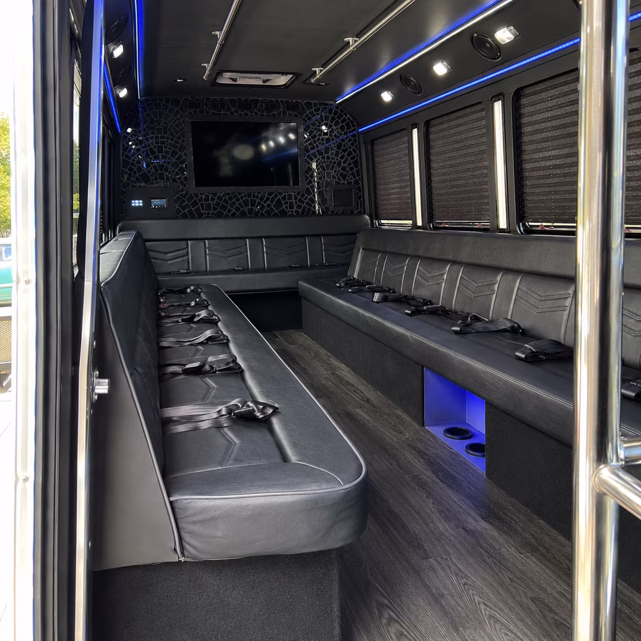 Santa Clara Private Event Transportation onboard seating