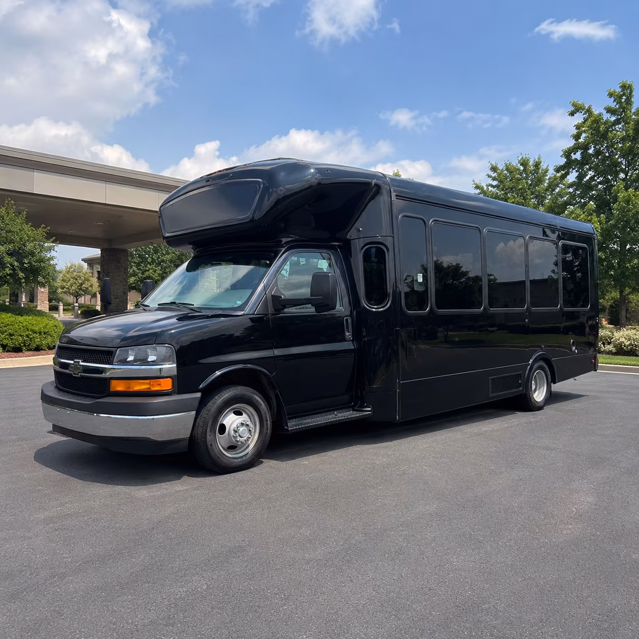 Santa Clara Private Event Transportation party bus exterior