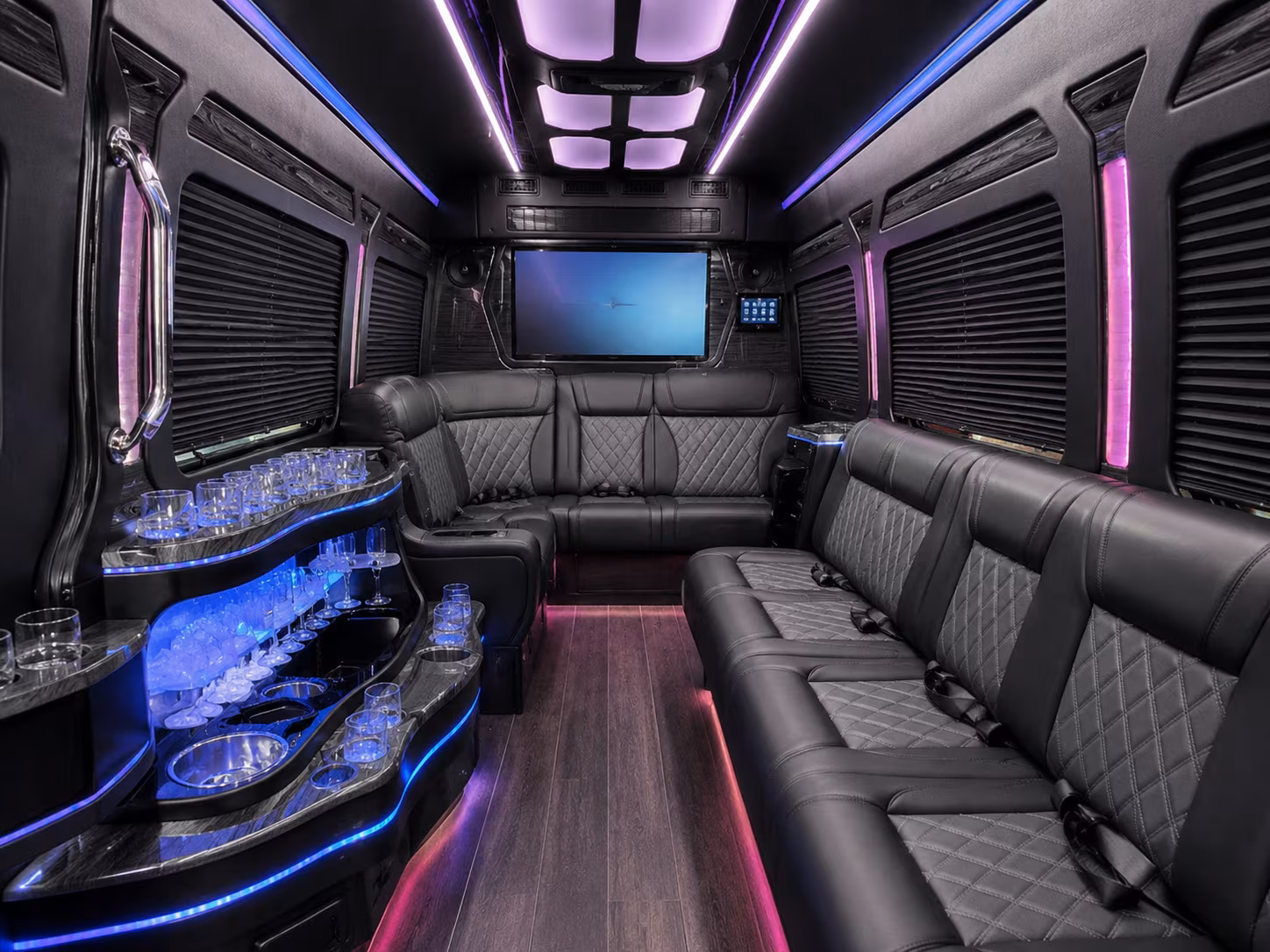 Santa Clara School Event Transportation party bus exterior