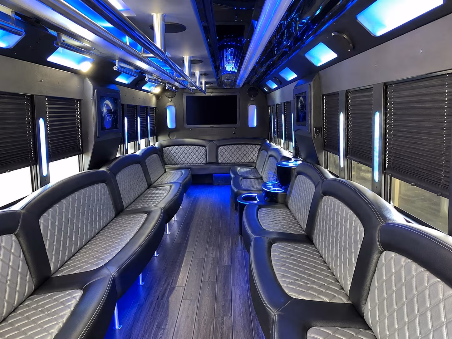 Santa Clara Wedding Transportation party bus exterior